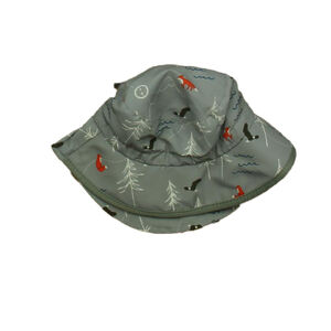 Jan & Jul Boys Gray Birds Sun Hat size: 0-6 Months